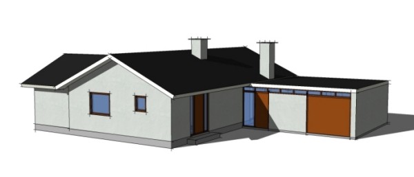 Villa i 3D med overflader